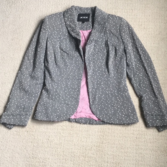 Women's 100% Wool Pencil Skirt & Jacket Set - Size 2 - Gray/White - Picture 3 of 16